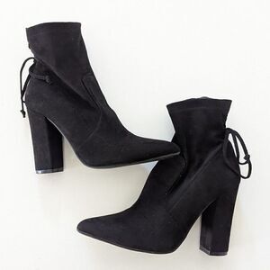 Women's Catherine Malandrino Sorchanie Black Ankle Boots Witchy Gothcore Sleek 7